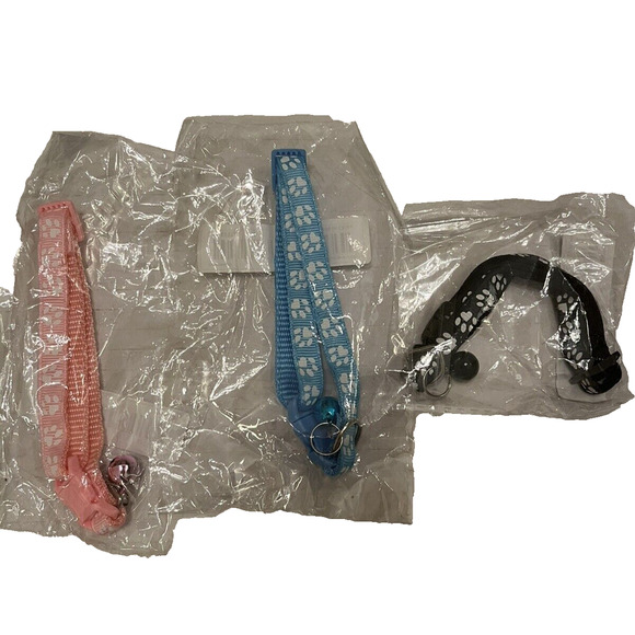 Unbranded Other - Small Adjustable Nylon Dog Collars with Bell